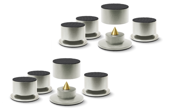 Dynavox BA-4 High-End Absorbers 8-Piece Set Silver image 1