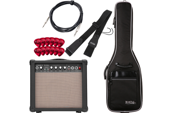 Rocktile E-Gitaar Add-On Compleetset Light incl. Amp, Tas, Riem, Kabel en Picks image 1
