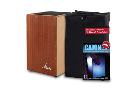 XDrum Cajon Primero Sapeli incl. escuela de cajón y funda image 1
