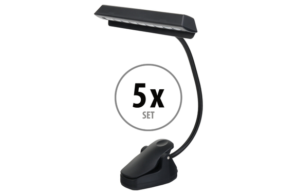 Showlite MSL-1 Lámpara LED para Atril Negra Set 5x image 1