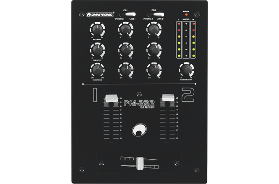 Omnitronic PM-222 2-Kanaals DJ-Mixer image 1