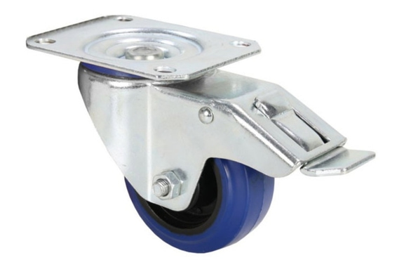 Adam Hall 372091 Bluewheel Swivel Caster with Brake image 1