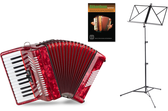 Acordeón Classic Cantabile 48 Bajos "Secondo V" Set Rojo image 1