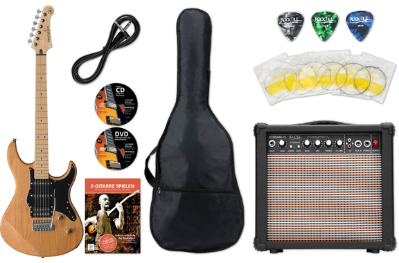 Yamaha Pacifica 112VMX YNS E-Gitarre Yellow Natural Satin Starter Set image 1
