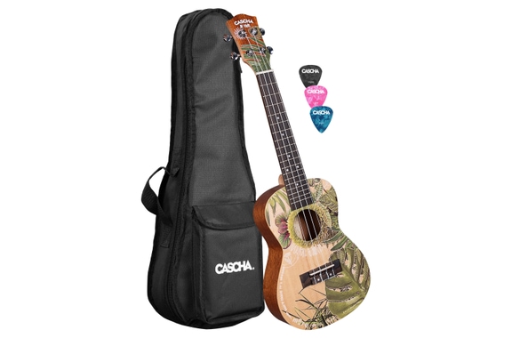 Cascha Art Series Konzert Ukulele Leafy  - Retoure (Zustand: gut) image 1