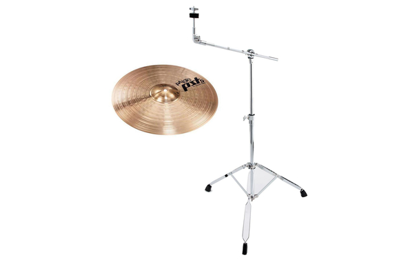 Paiste PST 5 16" Medium Crash met Galgenstandaard Set image 1