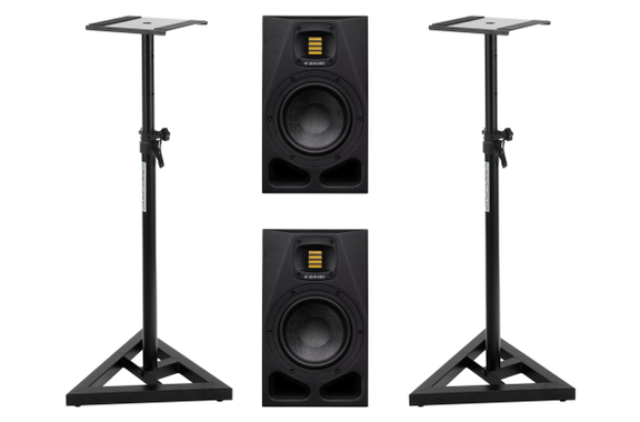 Adam Audio A7V Studiomonitor Stativ Set image 1