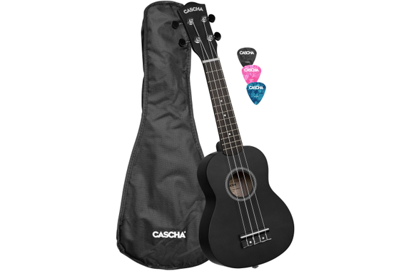 Cascha Sopran Ukulele Schwarz  - Retoure (Zustand: sehr gut) image 1