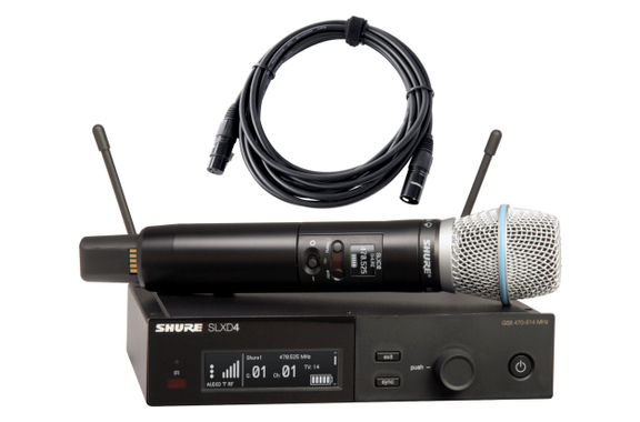 Shure SLXD24E/Beta87A S50 Handheld Wireless Set incl. XLR Cable image 1
