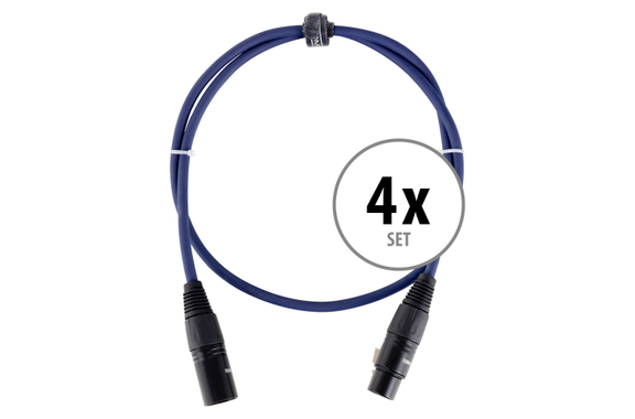 Pronomic Stage DMX3-1 DMX-kabel 1m 4x Set image 1