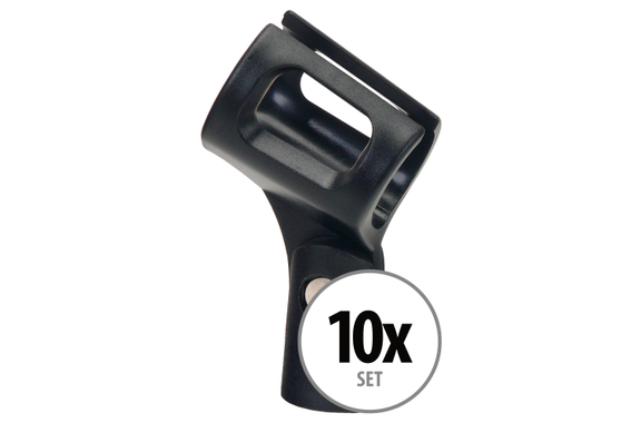 Pronomic Microfoonklem Neopreen Zwart/Breed 10x Set image 1