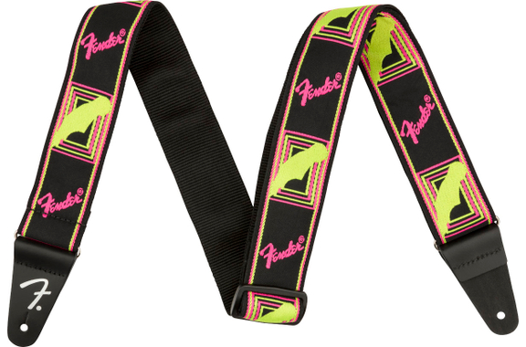 Fender Tracolla Neon Monogrammata Rosa e Giallo image 1