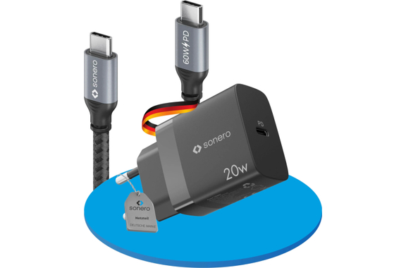 Sonero 20W USB-C Chargeur Noir image 1