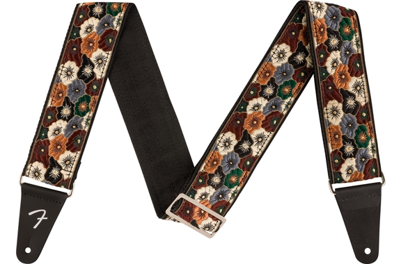 Fender Wild Bloom Strap Brown 2" Guitar Strap image 1