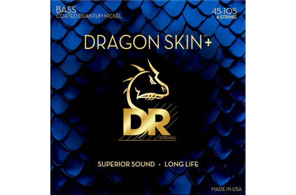 DR Strings Dragon Skin+ Bass Quantum Nickel DBQ-45 Medium 45-105 image 1