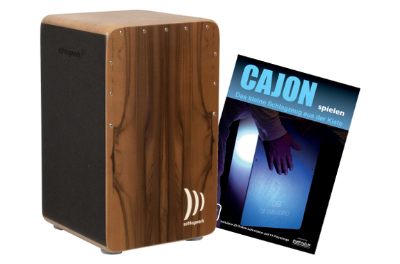 Schlagwerk CP4905 Cajon La Perú EVO Walnut Deluxe Set incl. Escuela de Cajón image 1