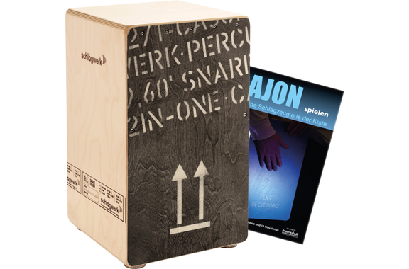 Schlagwerk CP404 BLK Cajon Black Edition, Large Set inkl. Cajonschule image 1