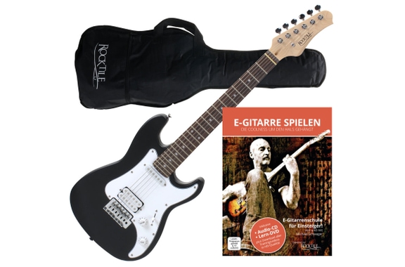 Rocktile Sphere Junior Electric Guitar 3/4 Black + Guitar School image 1