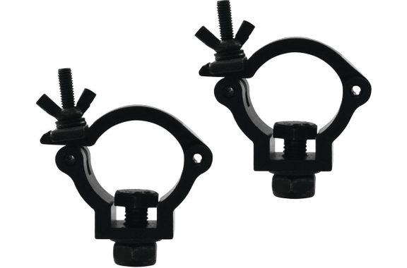 Eurolite DEC-30 35mm Half Coupler Clamp Black 2-Piece Set image 1
