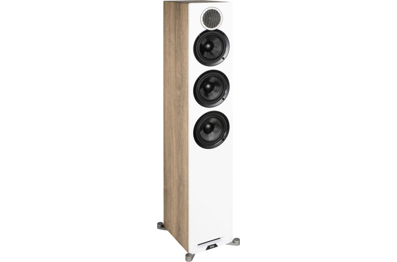 ELAC Debut Reference DFR52 Enceinte Colonne Blanc/Chêne image 1