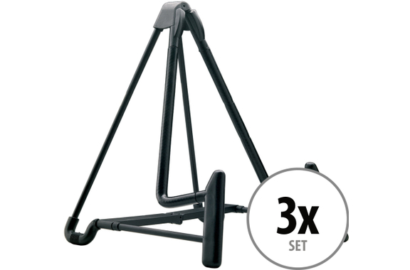 K&M 17581 Heli 2 Supporto per Chitarre Elettriche nero set da 3 image 1