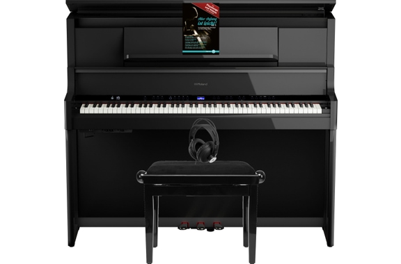 Roland LX9-PE E-Piano Schwarz Hochglanz Set image 1