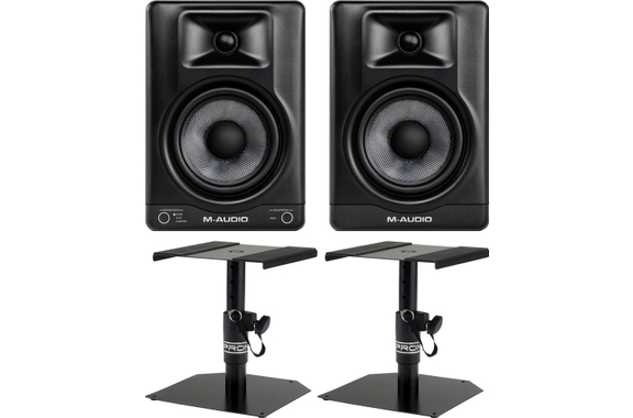 M-Audio BX5BT 5" Studiomonitor Paar Stativ Set image 1