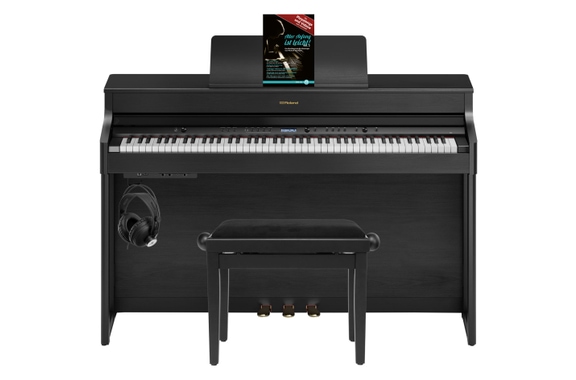 Roland HP702-CH Digitalpiano Schwarz matt Set image 1