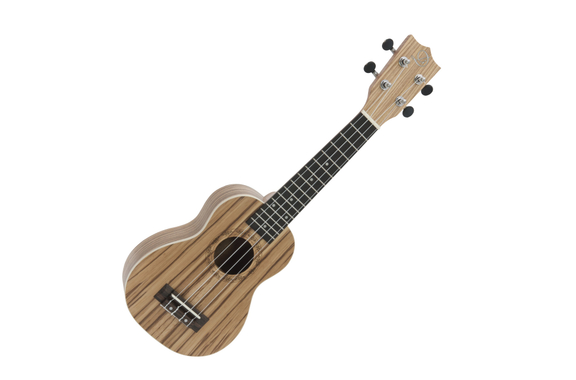 Dimavery UK-400 Sopraan-Ukulele "Zebrawood" image 1