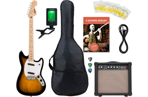 Squier Sonic Mustang 2-Color Sunburst Starter Set image 1