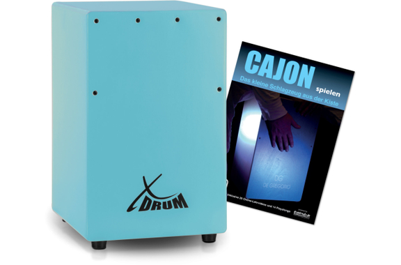 XDrum KC-37B Cajón Infantil Azul Set con Escuela image 1