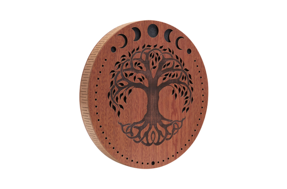 Meinl RDS12MTOL Sonic Energy 12" Rain Disk Bachklang mit Mondphasen und Lebensbaum Gravur image 1