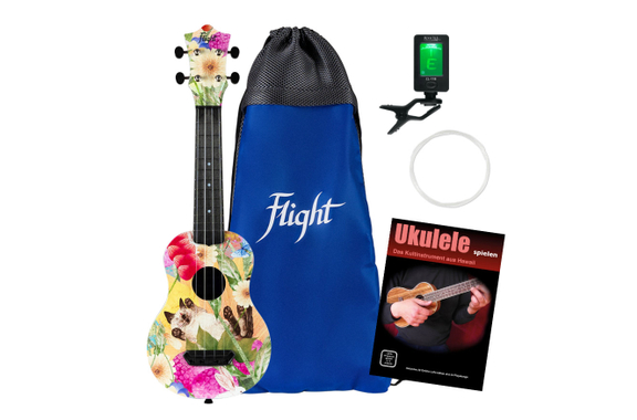 Flight UTS-42 Summer Cat Ultra Travel Ukulele Set image 1