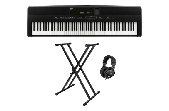 Kawai ES-520 B Stagepiano Black Stage Set image 1