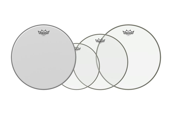Remo 10" 12" 14" Ambassador Clear Set PLUS 14" Coated image 1