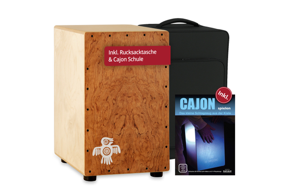 XDrum CP-482 Cajon Peruana Hardwood Set inkl. Cajonschule image 1
