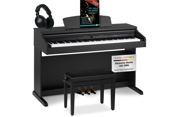 Classic Cantabile DP-50 SM E-Piano Schwarz matt Set image 1