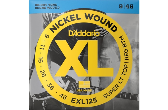 D'Addario EXL125 Super Light Top/Regular Bottom image 1