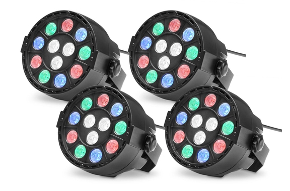 Showlite SPS-121 LED Smart Party Spot 12x 1W RGBW 4er Set image 1