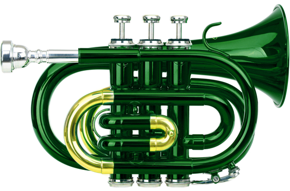 Classic Cantabile Brass TT-400 Trompette de Poche en Sib verte image 1
