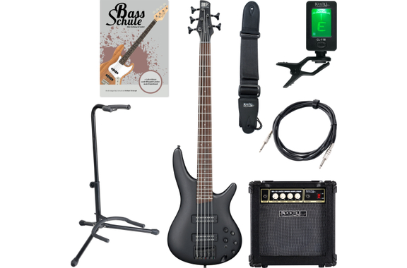 Ibanez SR305EB-WK Basse Électrique Wheathered Black Pack Débutant image 1