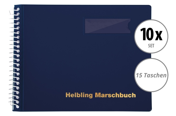 Helbling BMB15 Marschbuch blau 15 Taschen 10x Set image 1