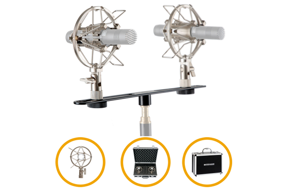Set de Accesorios Estéreo Pronomic para SCM-1 y Otros Micrófonos de Diafragma Pequeño en Maletín image 1