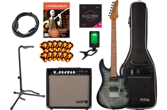 Ibanez AZ24S1F-TKS Standard Chitarra Elettrica Transparent Black Sunburst Set image 1
