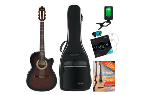 Ibanez GA35TCE-DVS Guitare Dark Violin Sunburst Set image 1