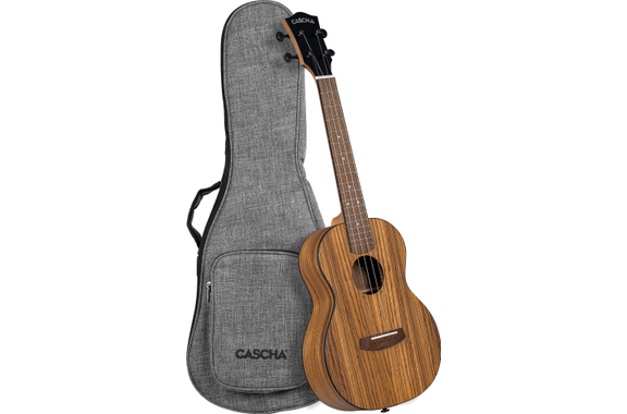 Cascha Tenor Ukulele Zebra Wood image 1