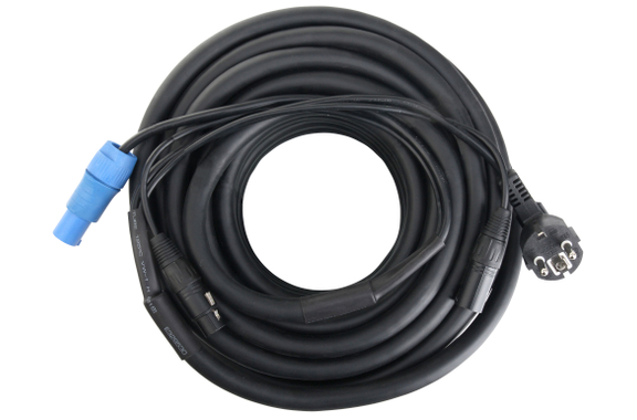 Pronomic Stage EUPPD-15 Câble Hybride Compatible Schuko/Powercon + DMX 3 Broches, 15m image 1