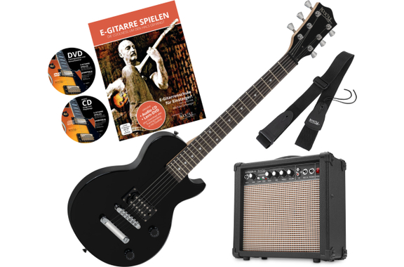 Rocktile L-50B Junior 3/4 Mensur Set de Guitare Électrique avec Amplificateur, Sangle, Câble et École incl. CD/DVD image 1