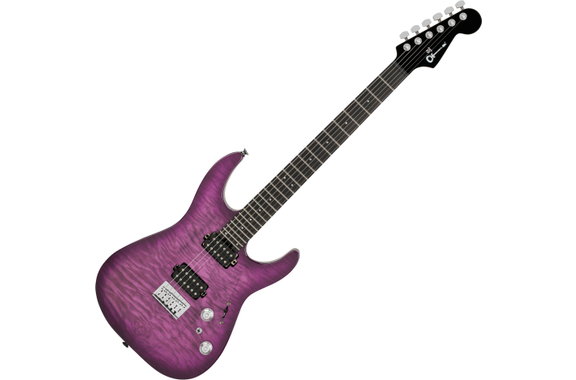 Charvel Pro-Mod Plus Dinky DK24 HH HT E Quilt Maple Violet Radiance image 1