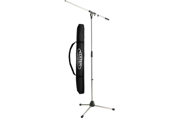 K&M 210/2 Verchroomde Microfoonstandaard Set incl. Tas image 1